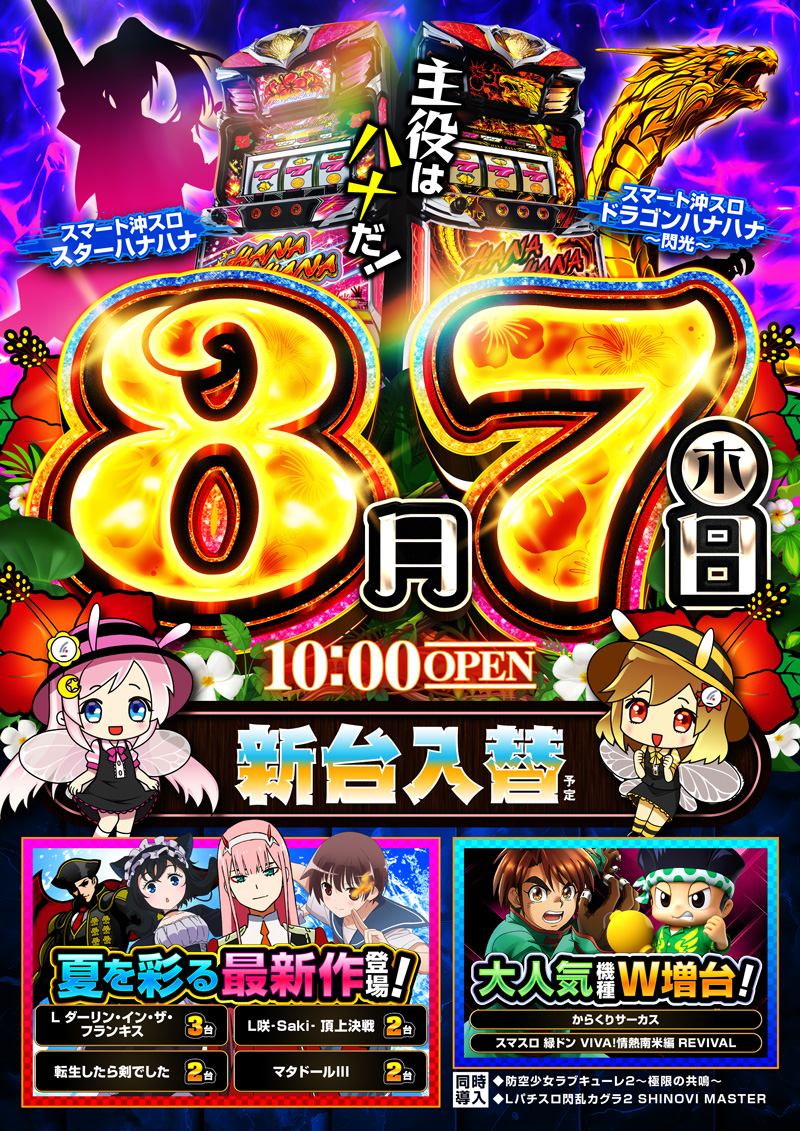8月7日新台入替